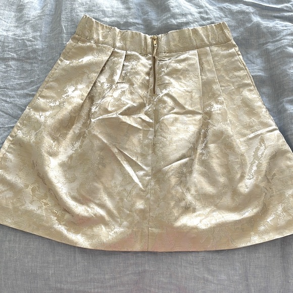 NWT Anthropologie Maeve A-line Pleated Foil Mini Skirt - Picture 4 of 5